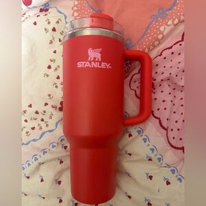 Stanley Bright Red Travel Tumbler with Handle